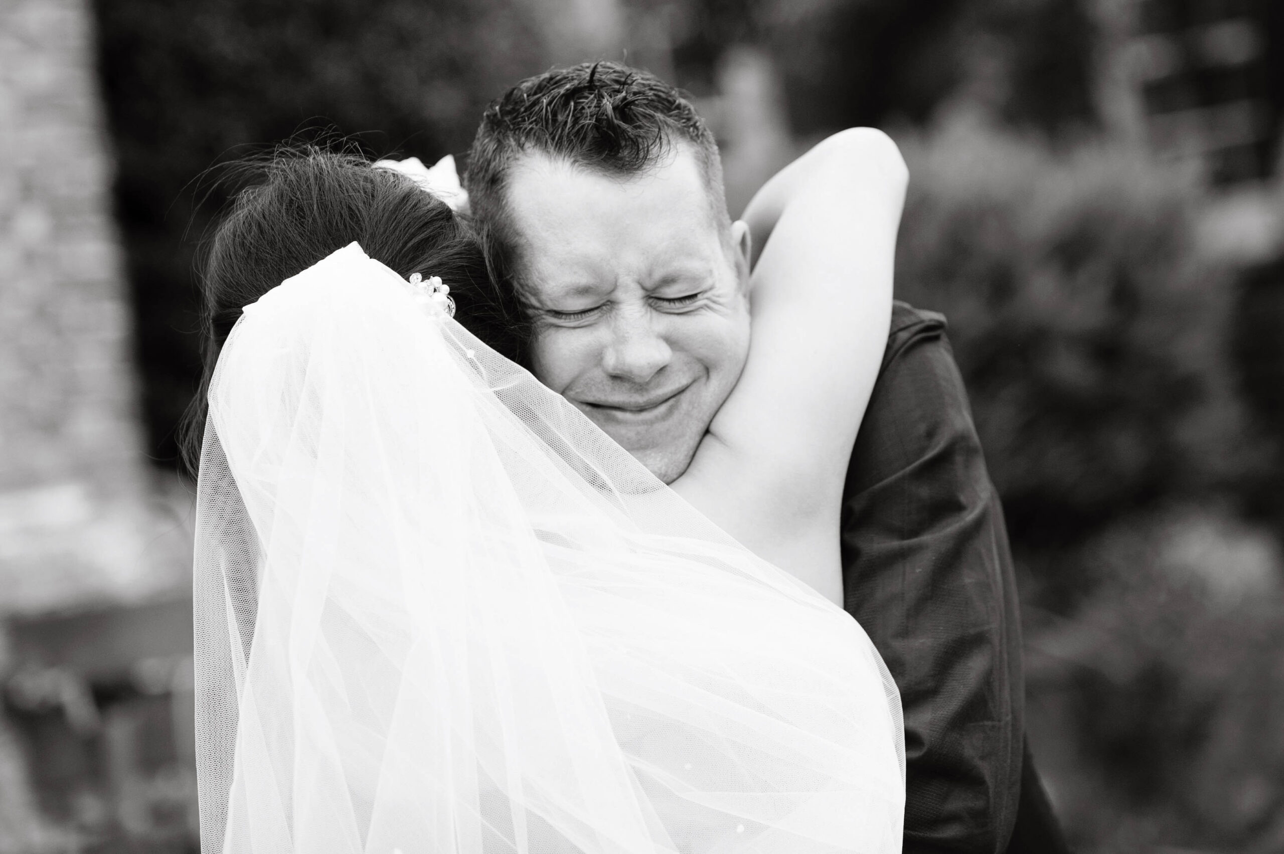 Wedding day hug, by Tori Deslauriers Photography