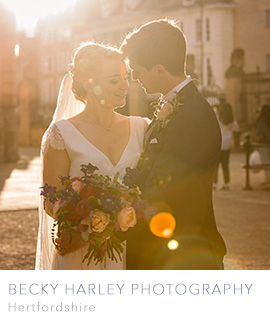 Golden hour wedding photographer in Hertfordshire Becky Harley Photography