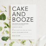 Cake and Booze wedding invite by Amore Di Carta Studio