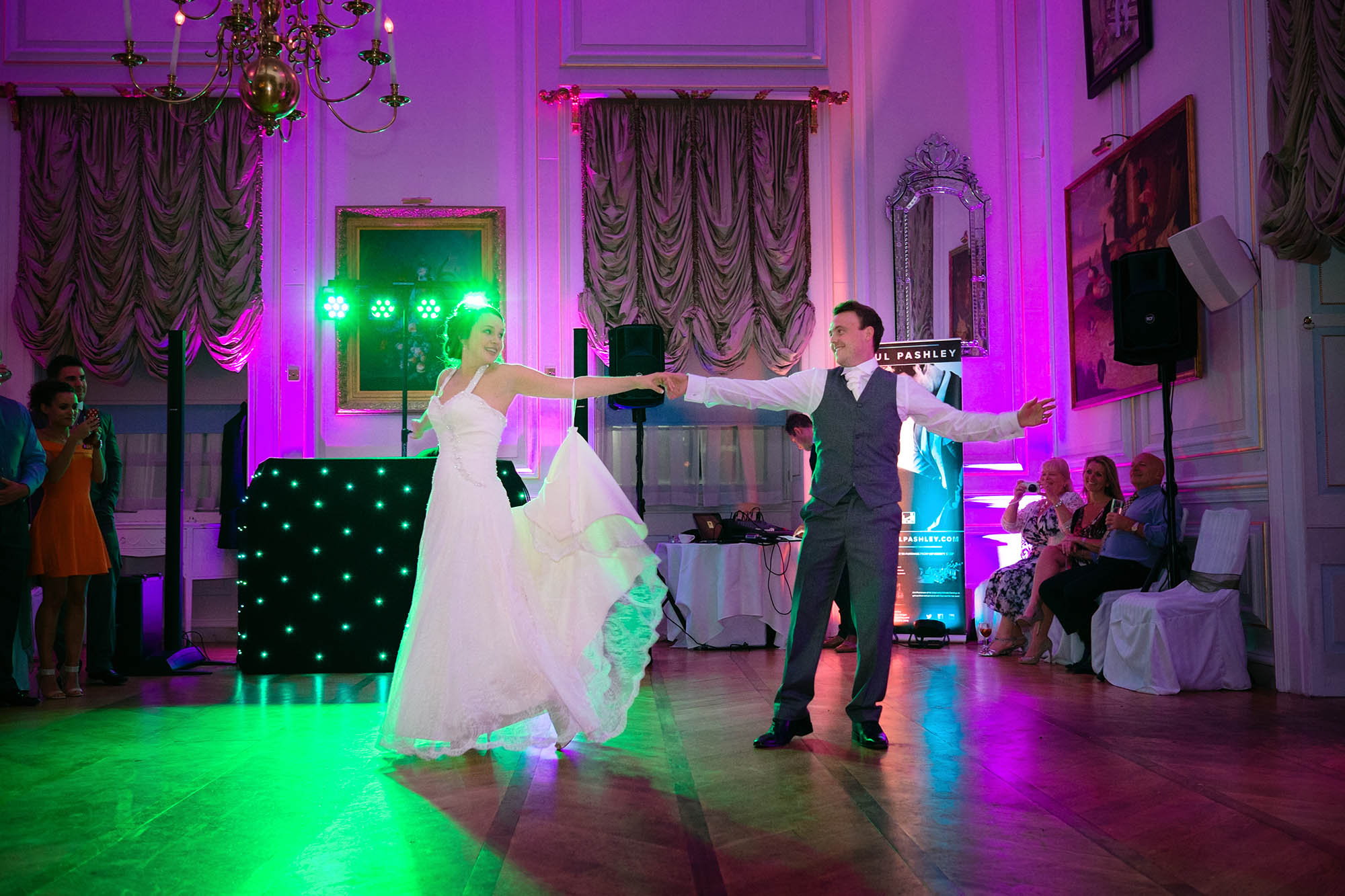 Bride and groom hit the dance floor - Sheffield wedding photographer John Mottershaw