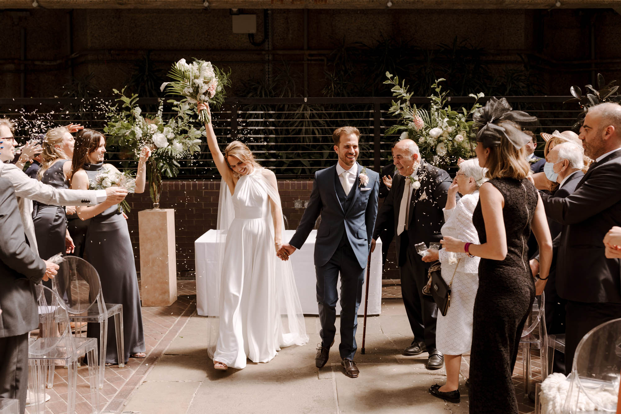Wedding at The Barbican Centre. Photographer credit Joe from the Curries