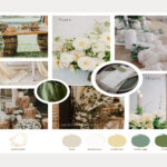 Wedding colour palette mood board