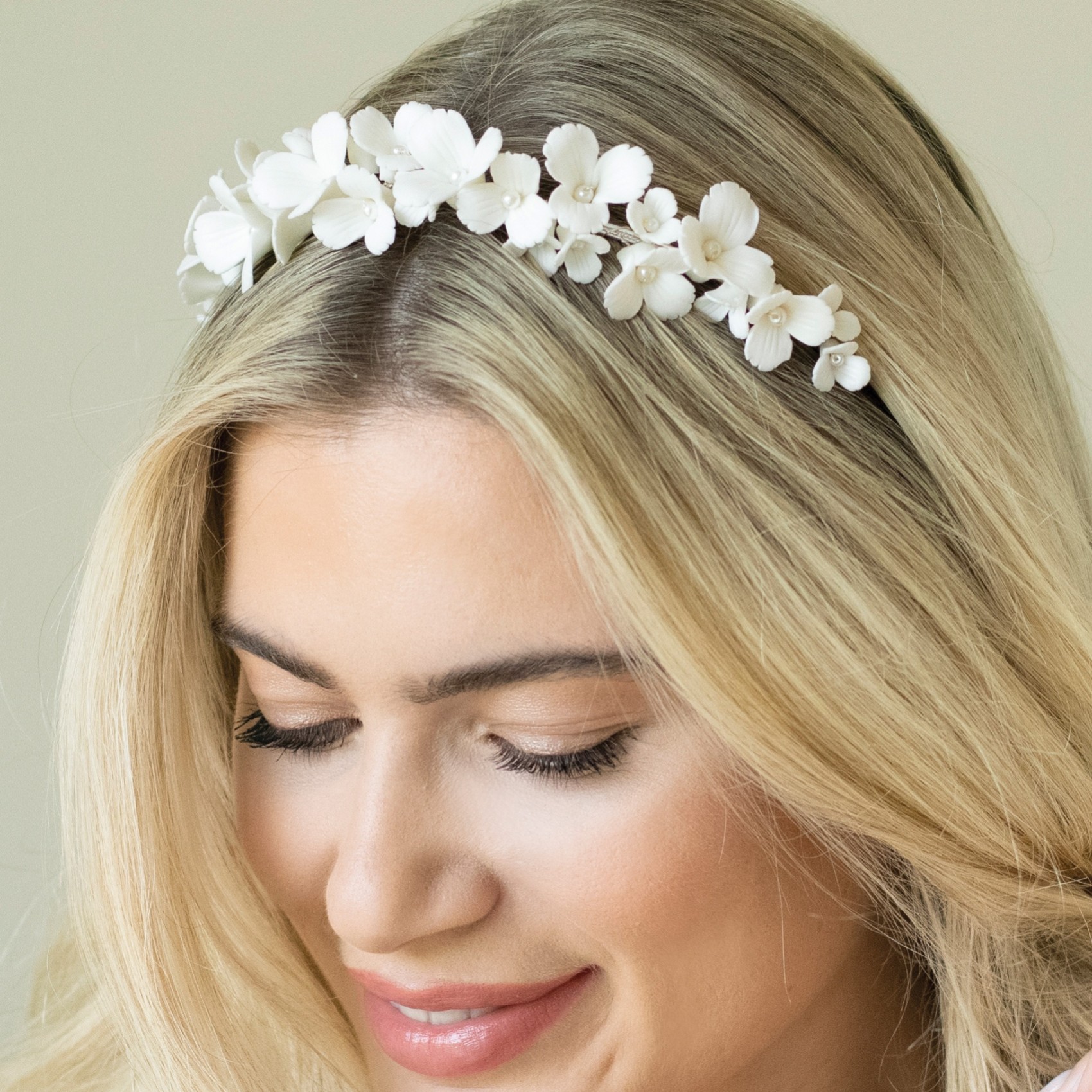 Wildflower floral boho bridal hair accessory