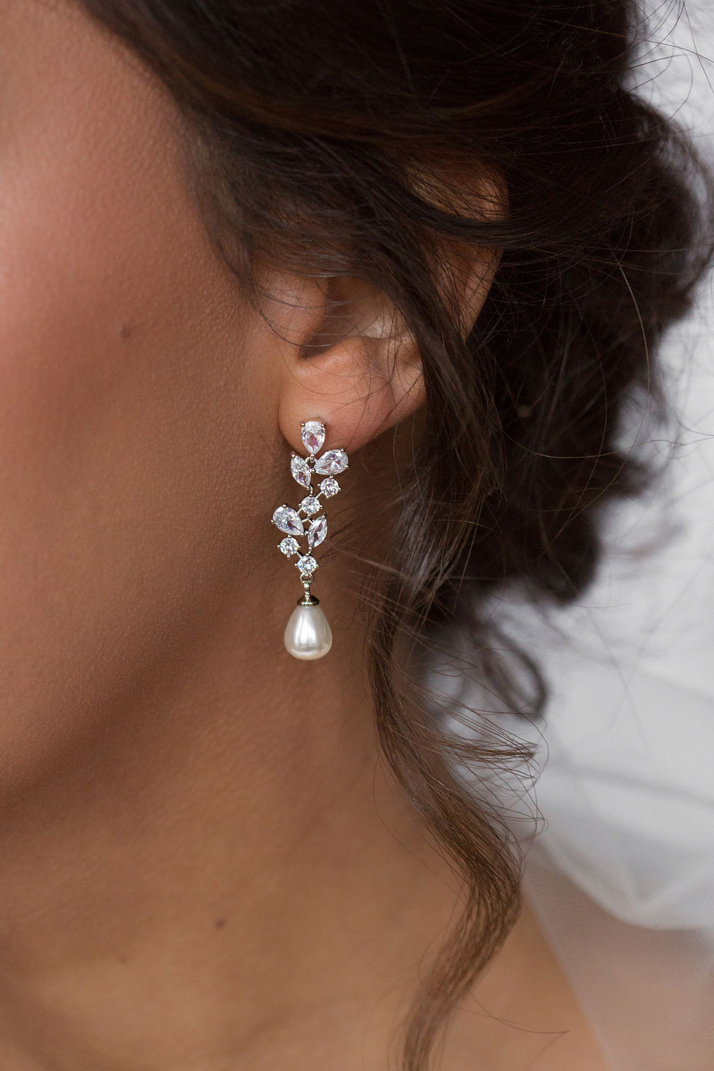 Beautiful bridal earrings by Emma Rose Jewellery UK