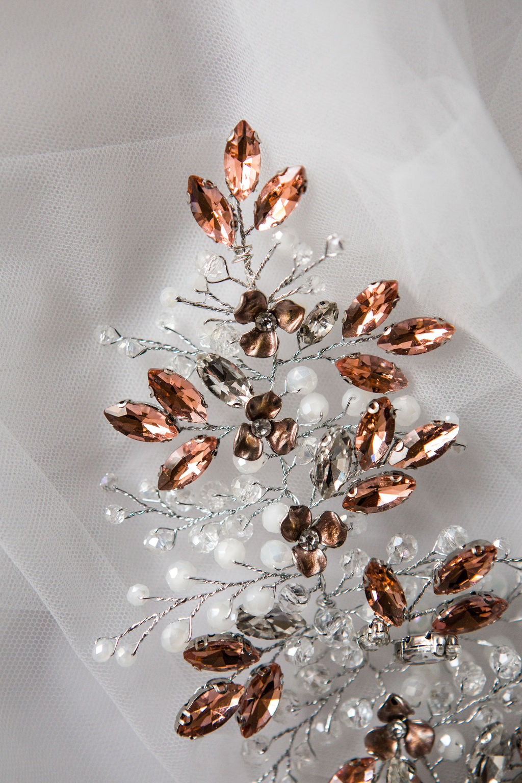 Autumnal leaves for wedding hair accessories by Emma Rose Jewellery