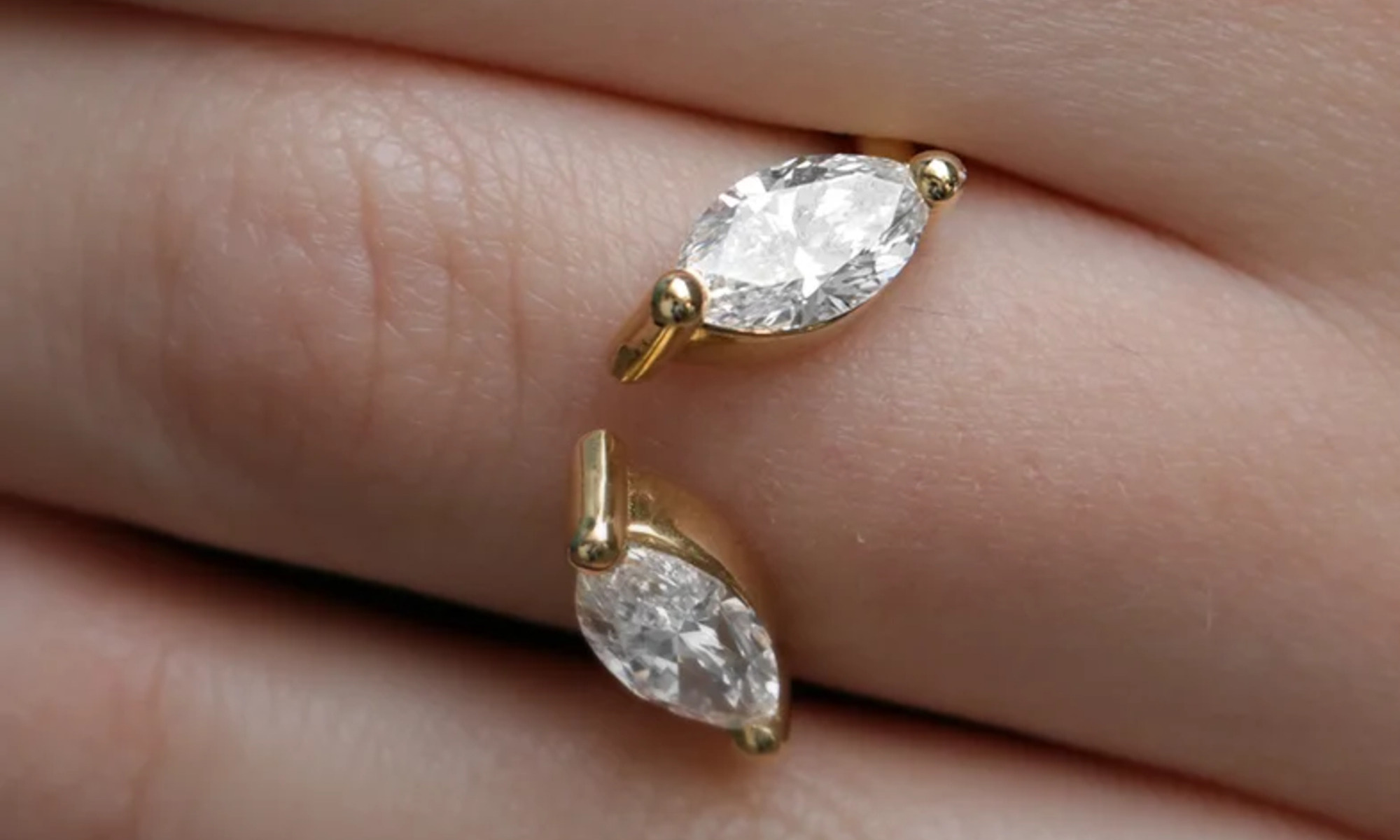 Unusual diamond engagement ring made in Ireland
