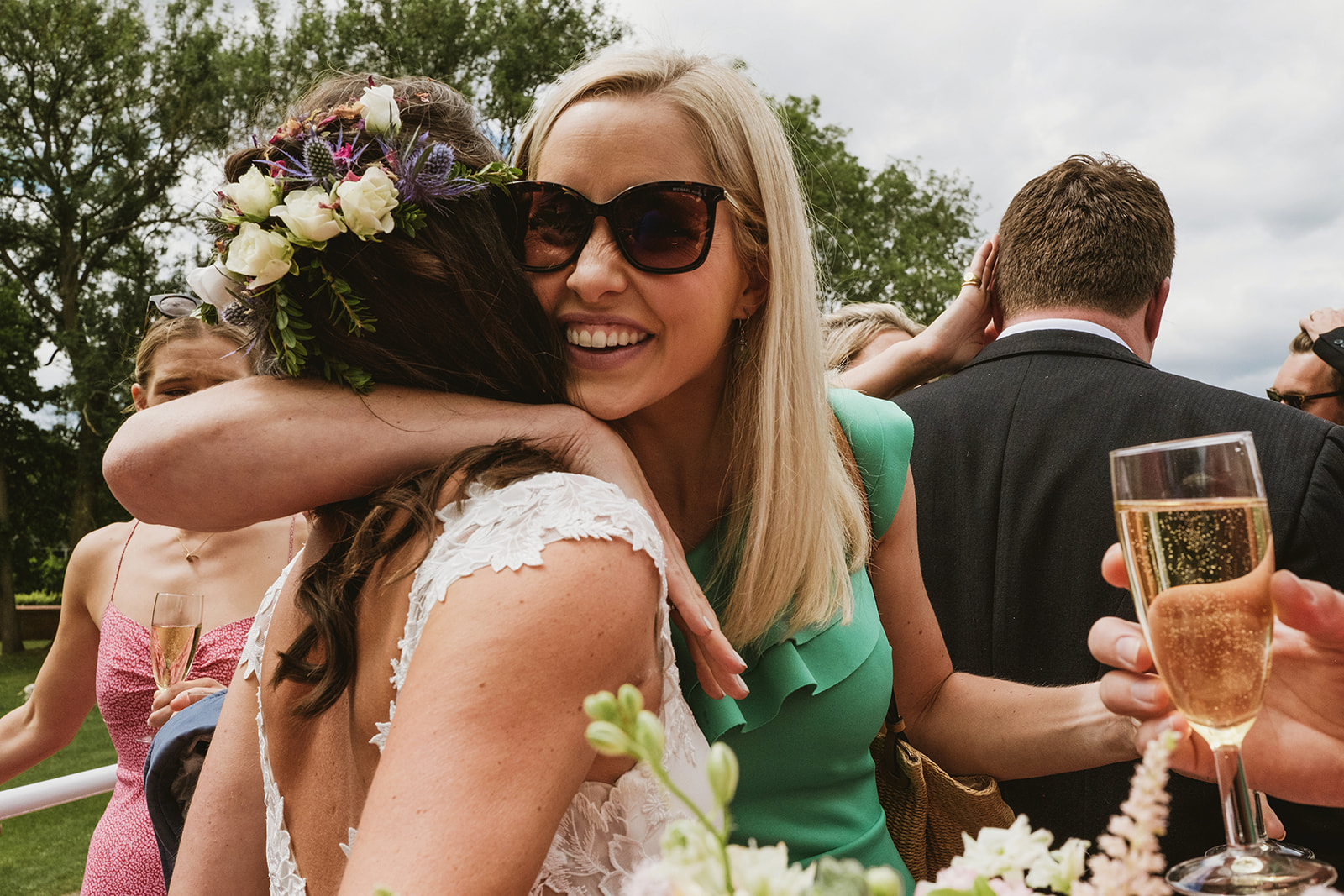 candid natural photography at a riverside marquee wedding in Buckinghamshire by York Place Studios