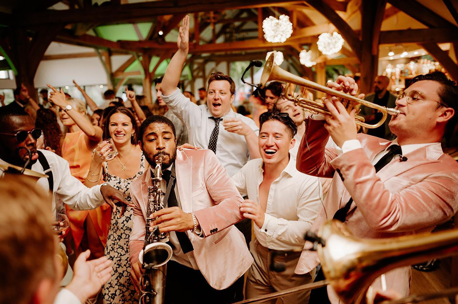 wedding party band from Alive Network on a packed out dance floor