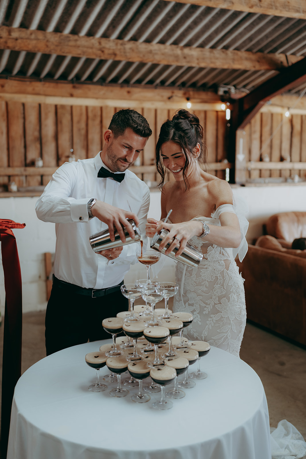 Grange Barn wedding with a F1 theme captured by Joss Denham Photography in Cheshire
