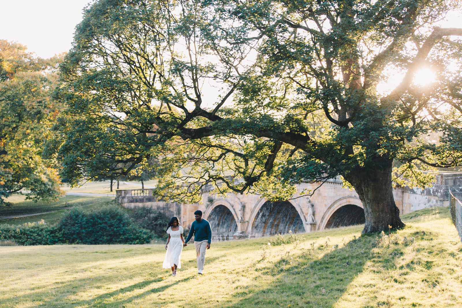 romantic proposal picnic at Chatsworth Derbyshire with Priti Shikotra Photography from Manchester