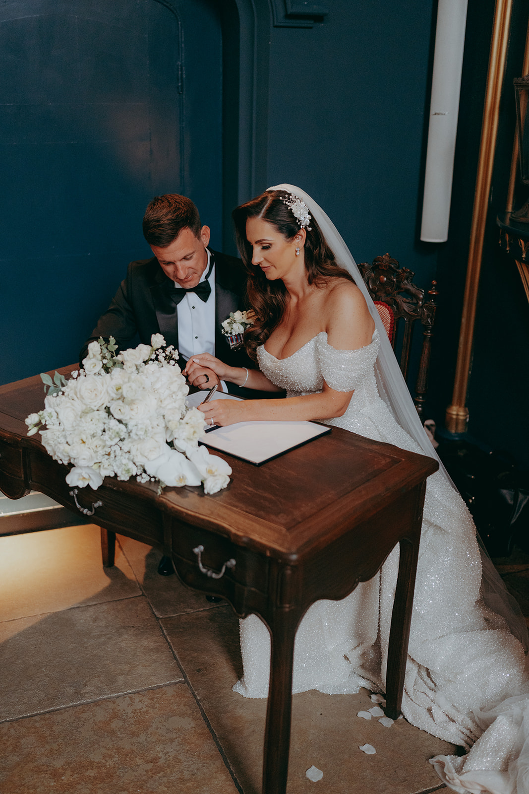 Official photographs from a lartington Hall black tie military wedding in 2025 by Joss Denham Photography