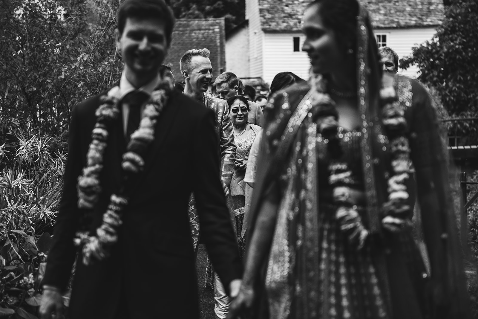 modern English woodland wedding with indian dress and vegan catering, images by Tom Keenan Photography based in Kent