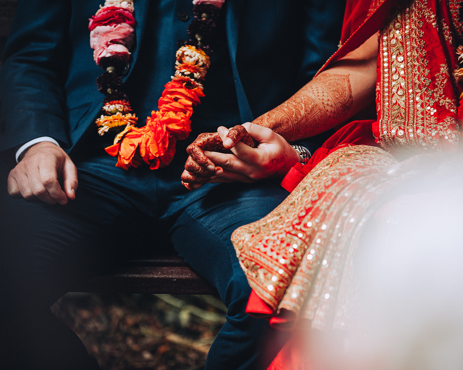 modern English woodland wedding with indian dress and vegan catering, images by Tom Keenan Photography based in Kent
