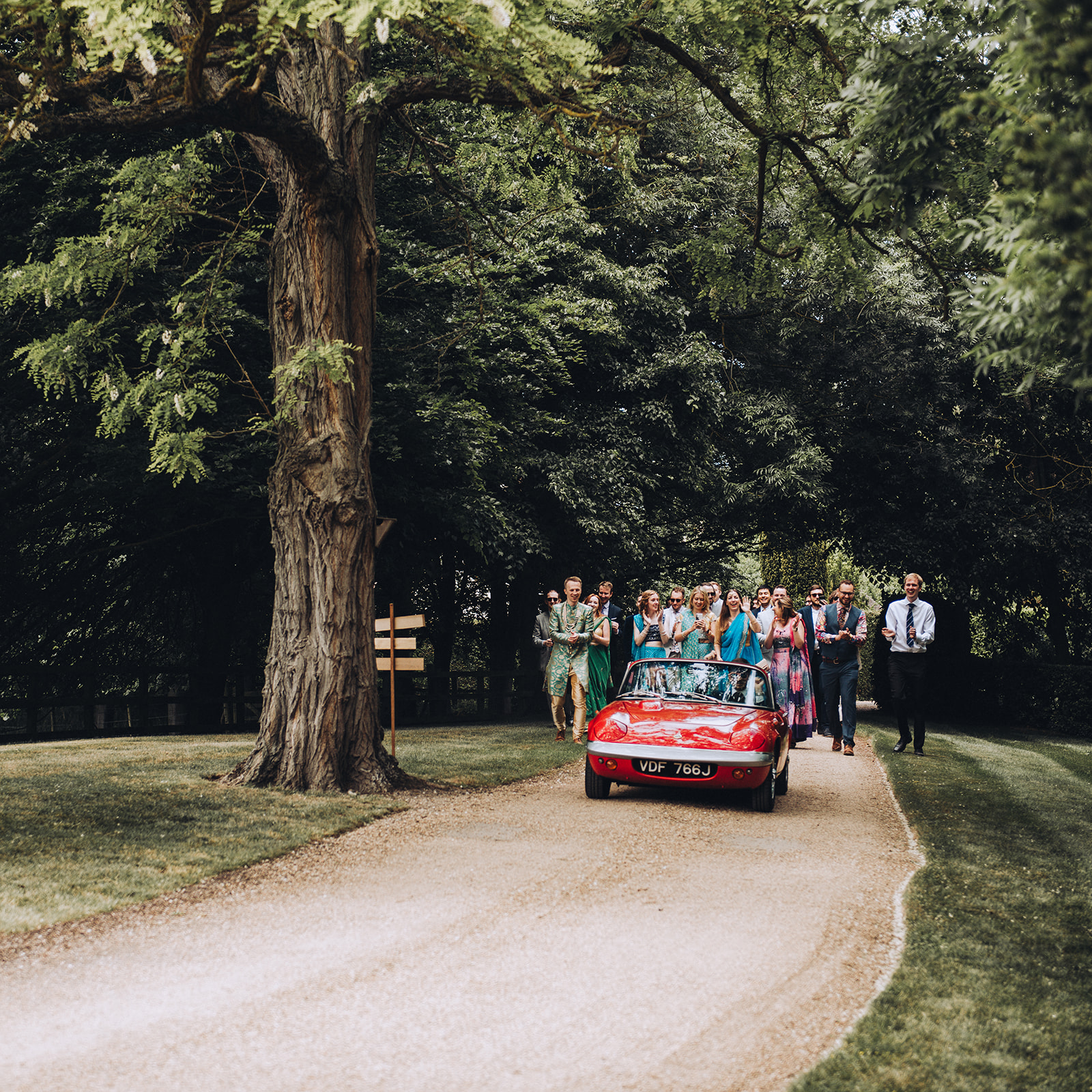 modern English woodland wedding with indian dress and vegan catering, images by Tom Keenan Photography based in Kent