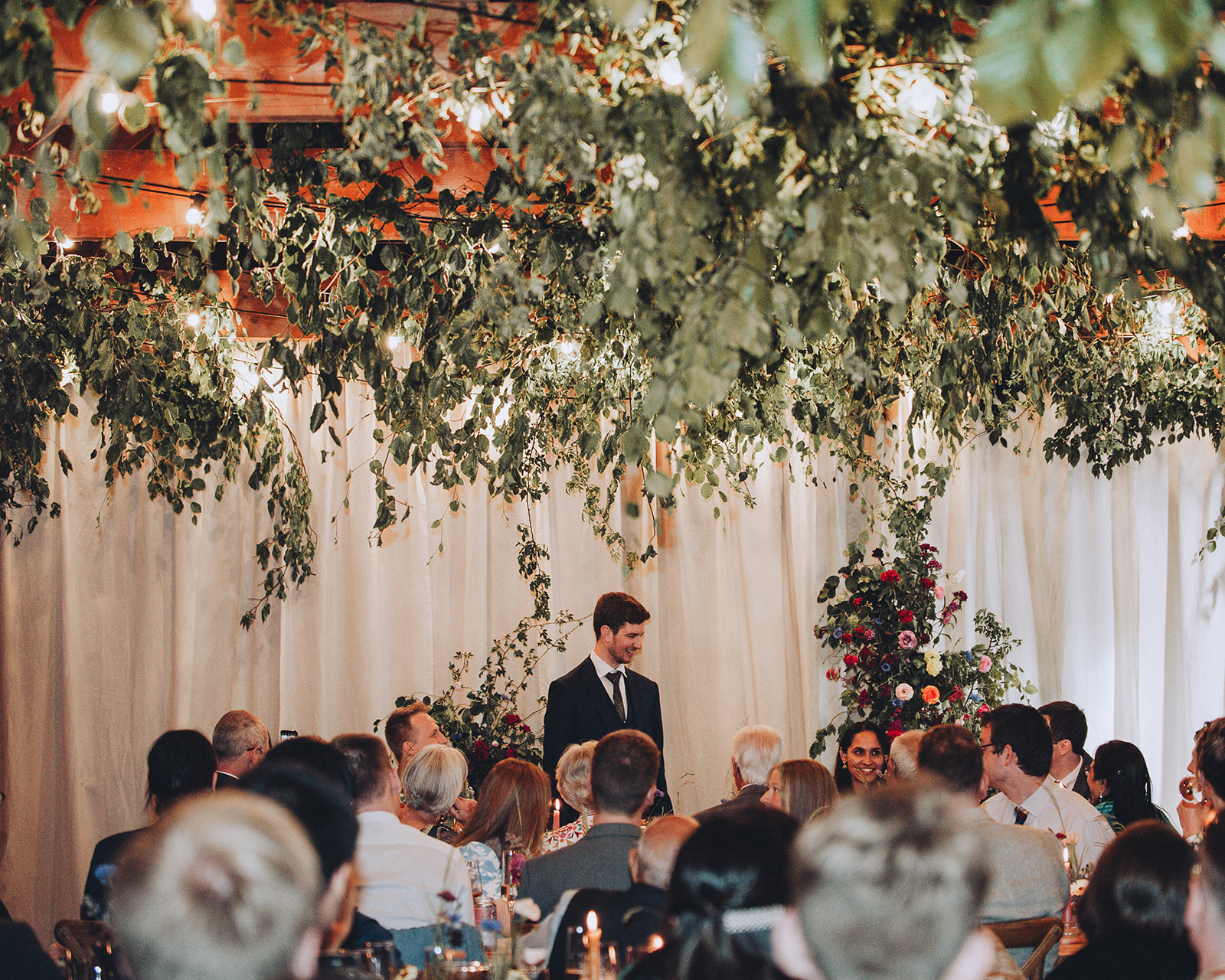 modern English woodland wedding with indian dress and vegan catering, images by Tom Keenan Photography based in Kent