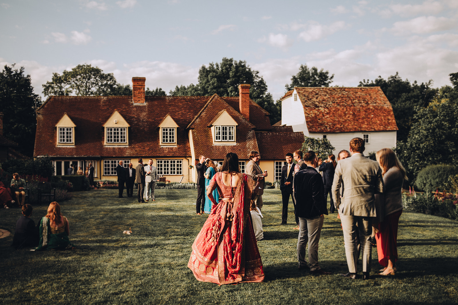 modern English woodland wedding with indian dress and vegan catering, images by Tom Keenan Photography based in Kent