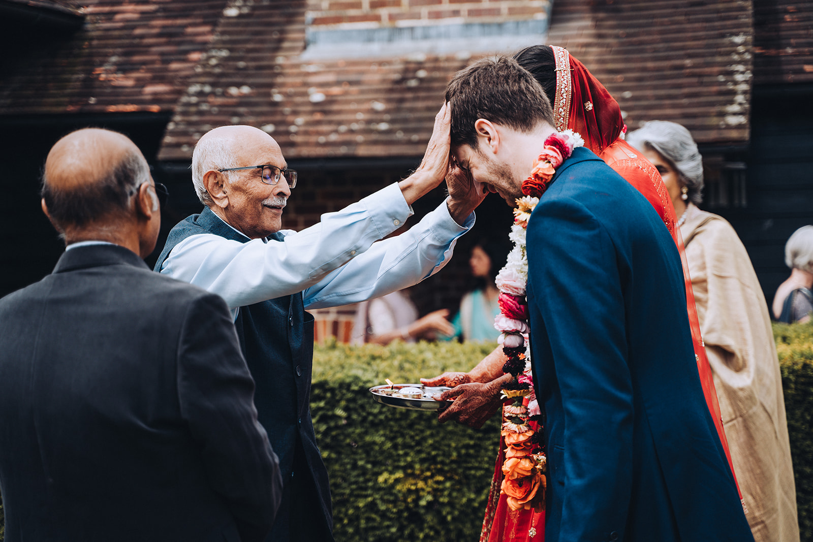 modern English woodland wedding with indian dress and vegan catering, images by Tom Keenan Photography based in Kent