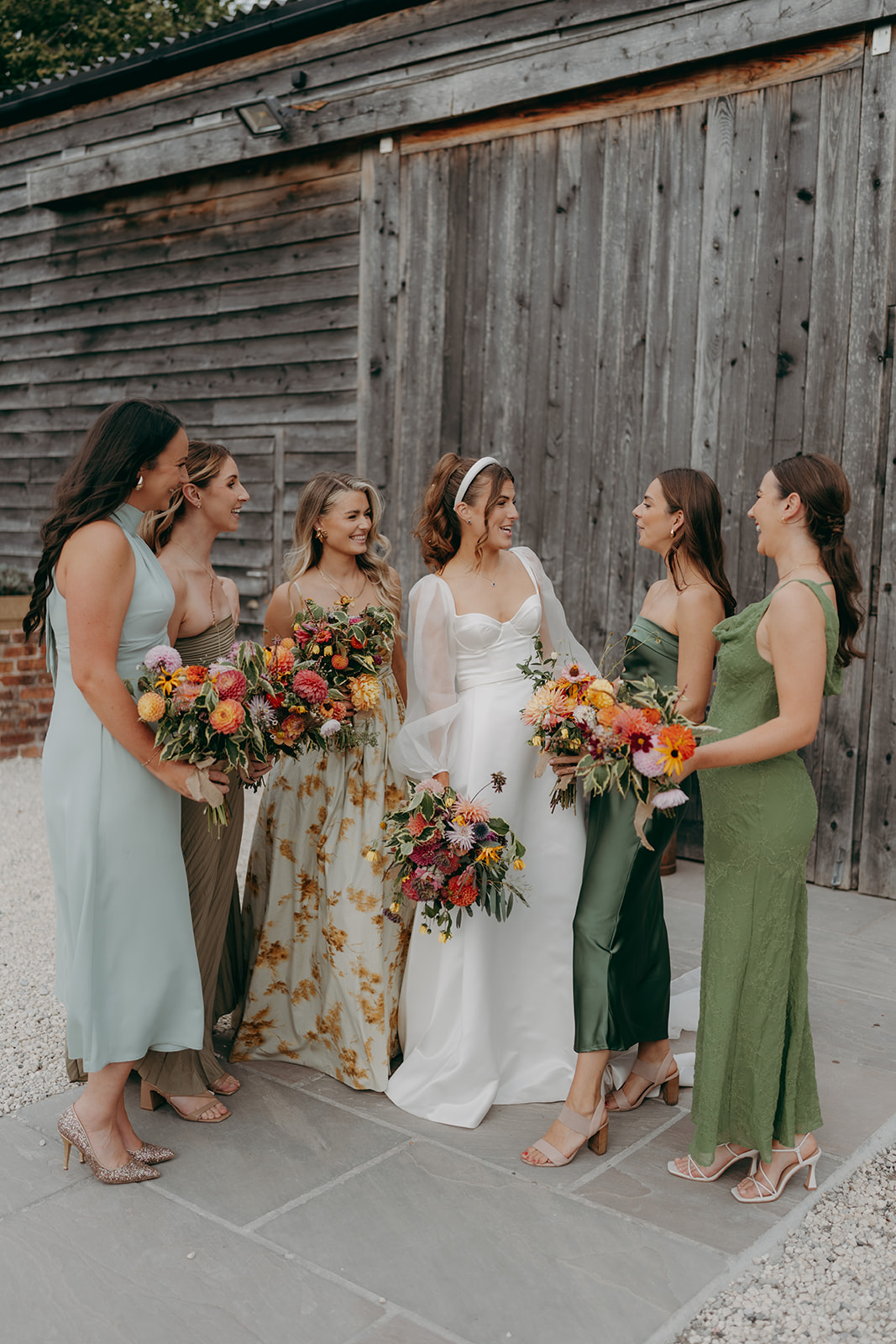 Photos from Tori and Dan's relaxed and natural wedding at Stock Farm Barn by Yorkshire photographer Joss Denham