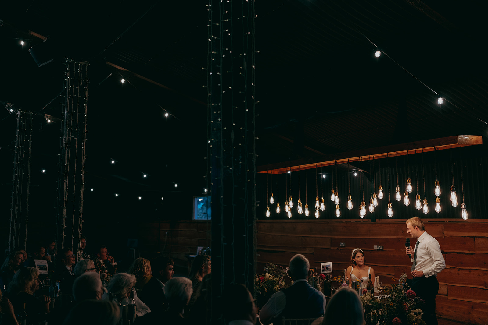 Photos from Tori and Dan's relaxed and natural wedding at Stock Farm Barn by Yorkshire photographer Joss Denham