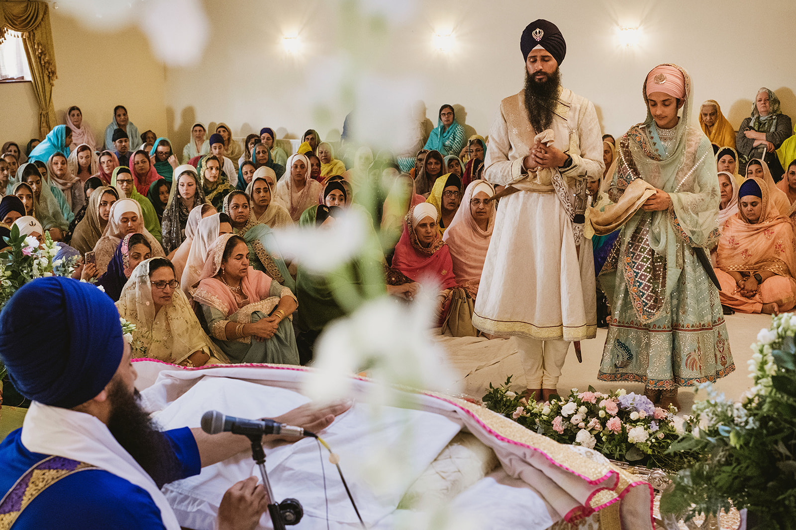 Peaceful, joyful and beautiful heartfelt natural moments from a Sikh wedding photographed in a modern documentary style with photographs by York Place Studios