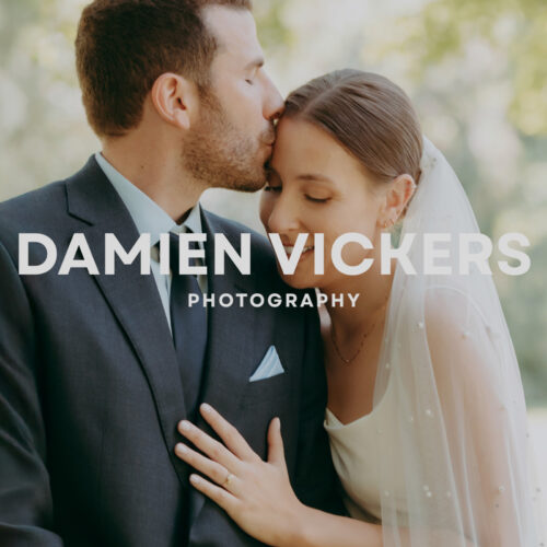 Brand logo for Damien Vickers Photography on English Wedding
