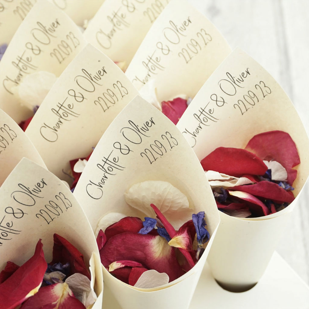 biodegradable confetti from The Dried Petal Company UK nationwide