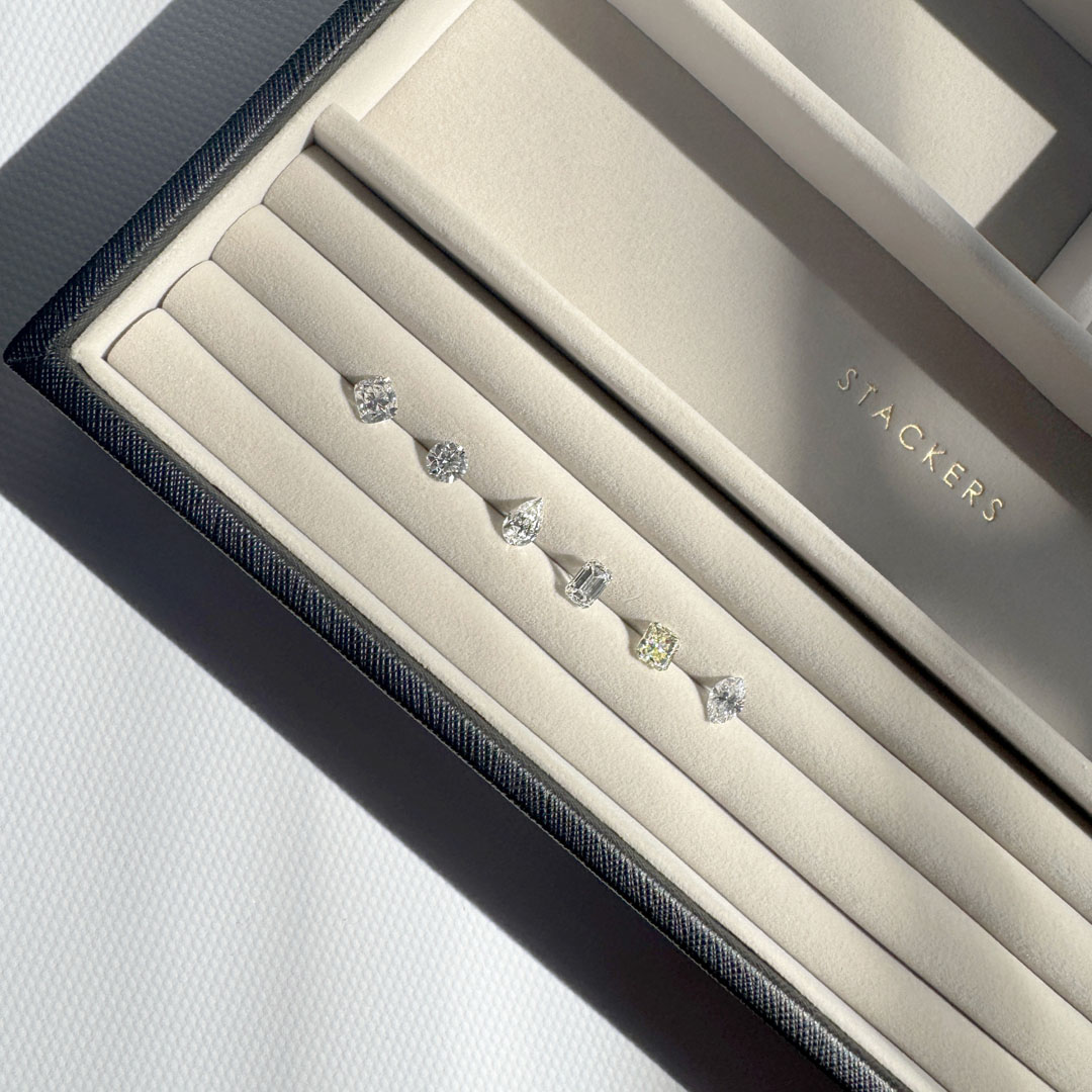 Stacking jewels in a case | Hatton Jewels in London