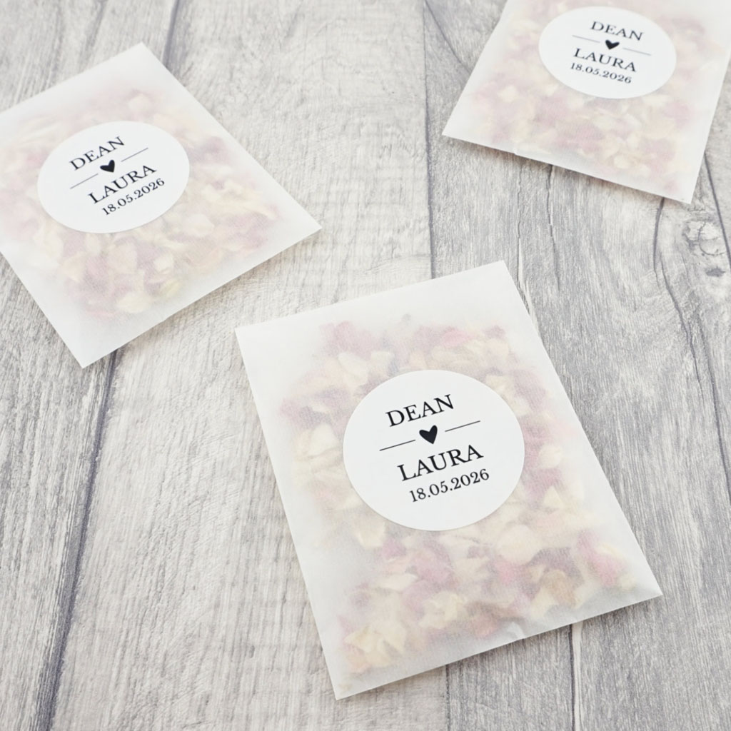 biodegradable confetti from The Dried Petal Company UK nationwide