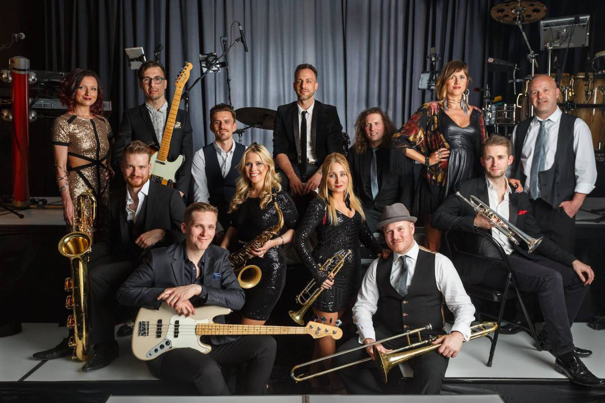 13 piece party band | Last Minute Musicians wedding entertainment agency UK wide