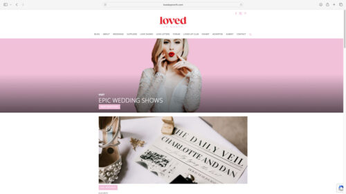Loved Up North UK wedding blog Home Screen