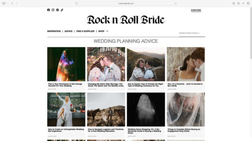 UK top 3 wedding blog Rock n Roll Bride
