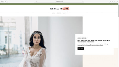 screenshot of Scottish wedding blog We Fell In Love ranked in best UK wedding blogs 2026
