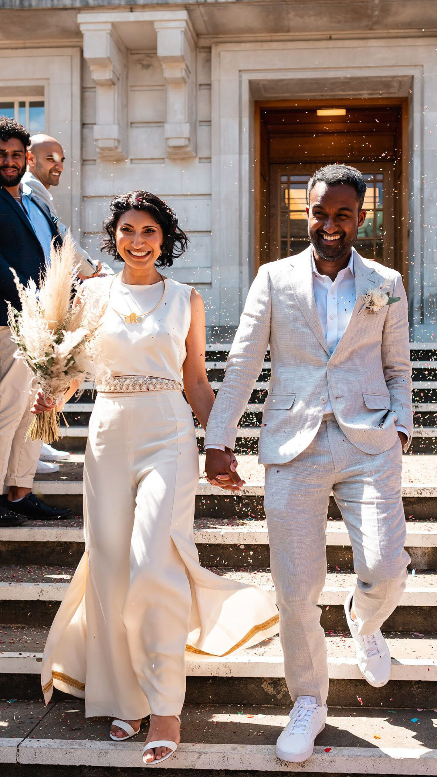 Mixed culture wedding dress ensemble by Felicity Westmacott Bespoke Bridal in Dorking, Surrey | Rohit Gautam Photography