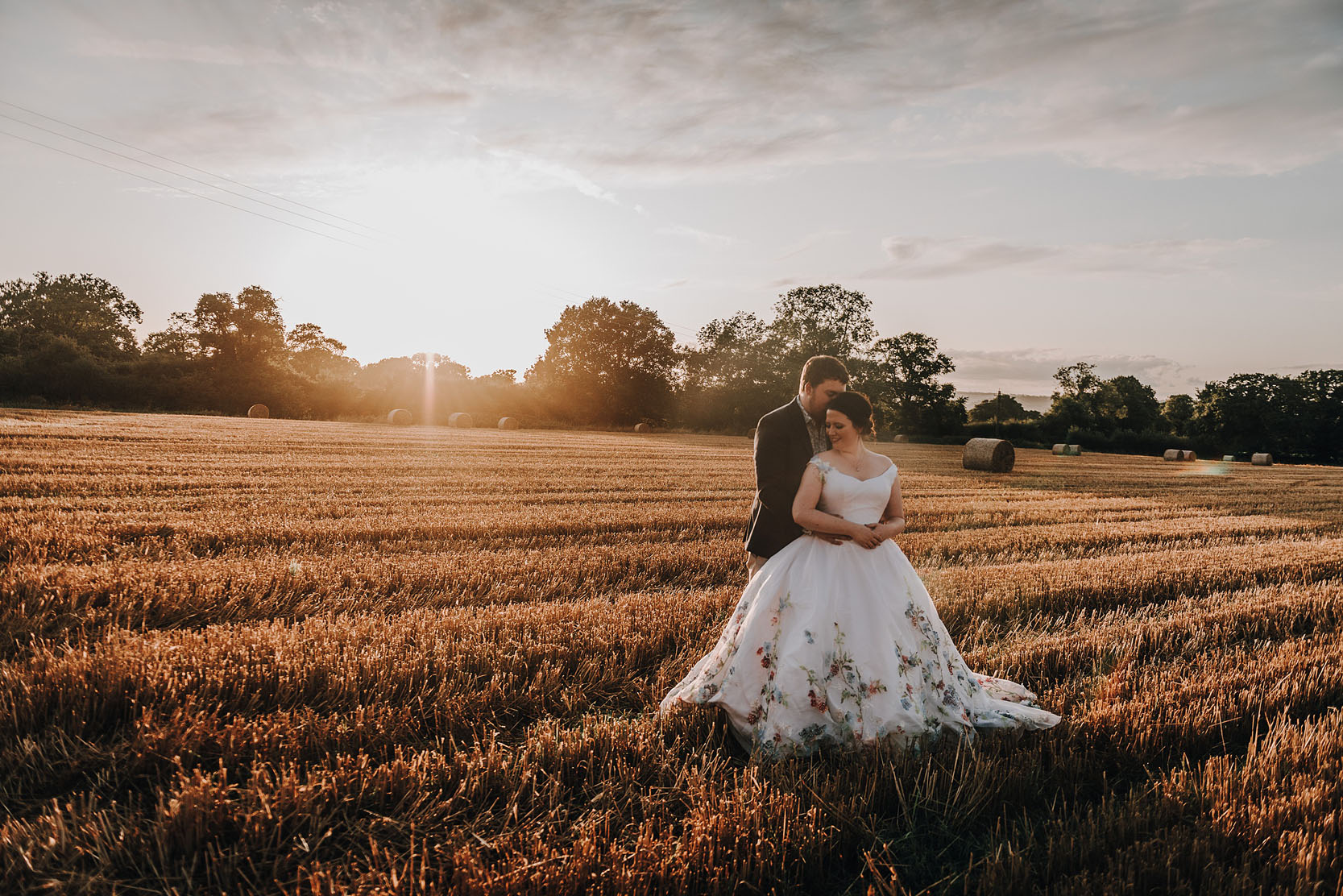 Bespoke floral wedding dress by Felicity Westmacott Bespoke Bridal in Dorking, Surrey | DM Photography UK