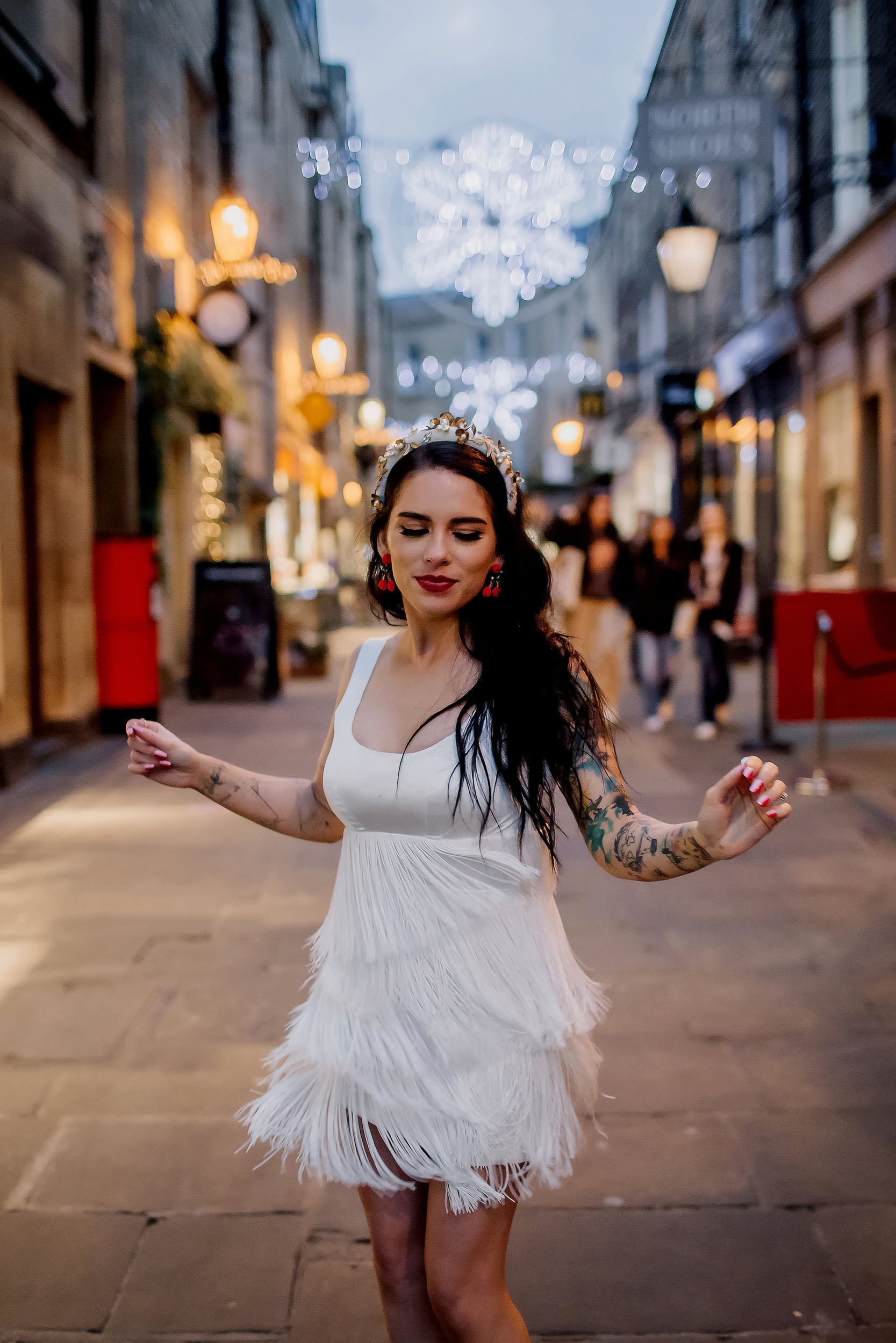 Short mini wedding dress for an evening reception by Felicity Westmacott Bespoke Bridal in Dorking, Surrey | Sonderlust Photo