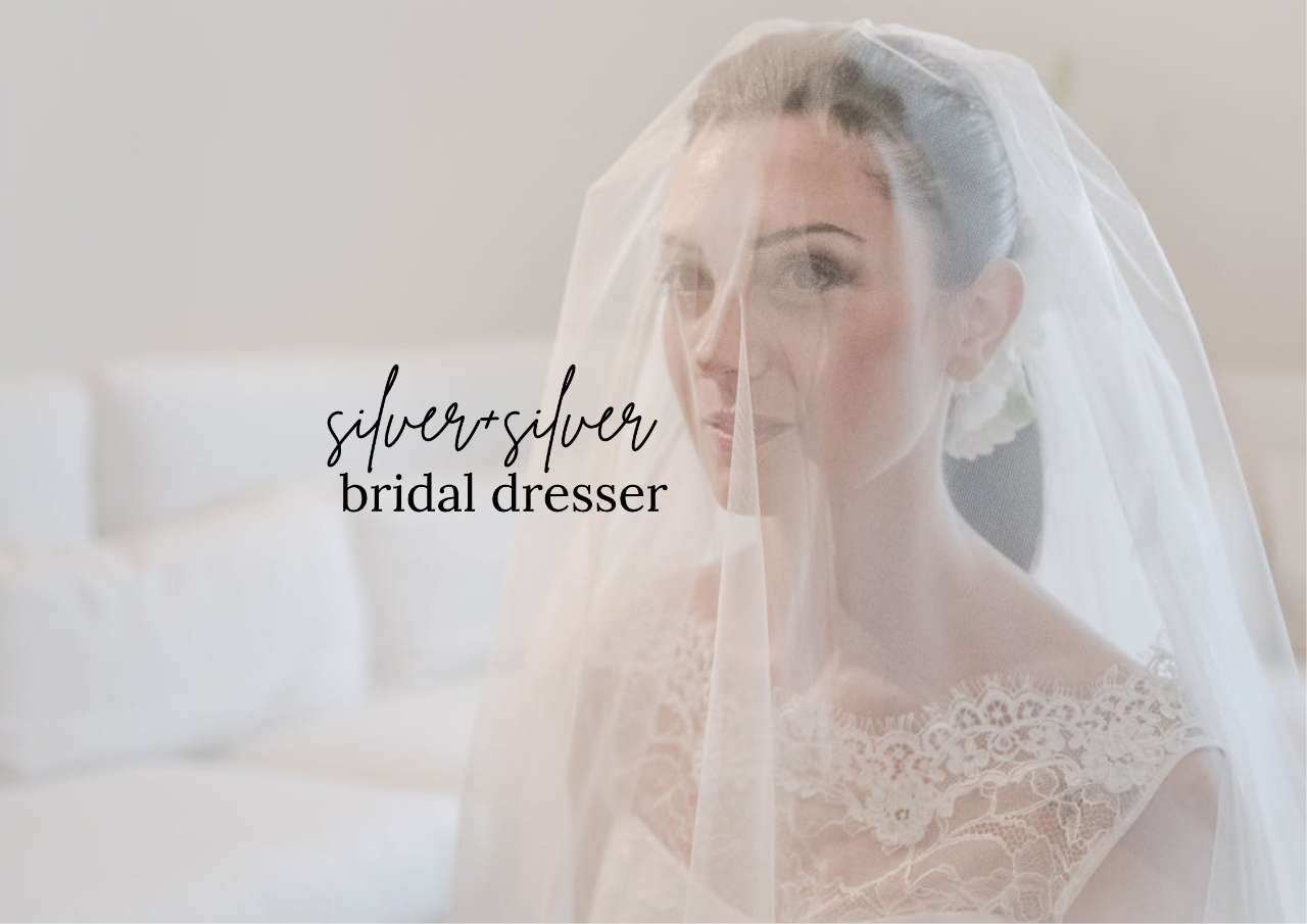 London UK bridal dresser Silver Silver website header